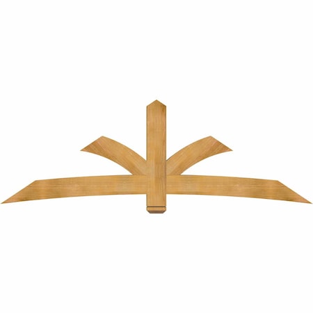 Ekena Millwork Davenport Rough Sawn Timber Gable Bracket, Western Red Cedar, 96"W x 32"H x 4"D x 6"F, 8/12 Pitch GBW096X32X0406DAV00RWR